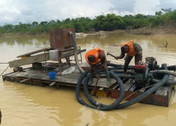 Military Dismantles Illegal Mining Equipment in Anti-Galamsey Operation on Birim River